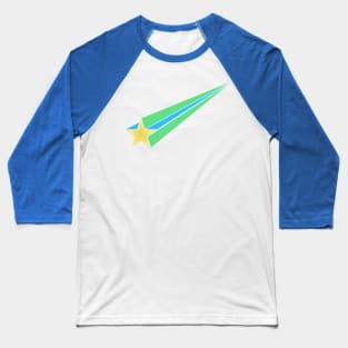green and blue Starfall Baseball T-Shirt